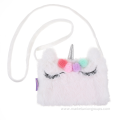 2021 Custom Portable Unisex Unicorn 3D Design Plush Mini Shoulder Bags